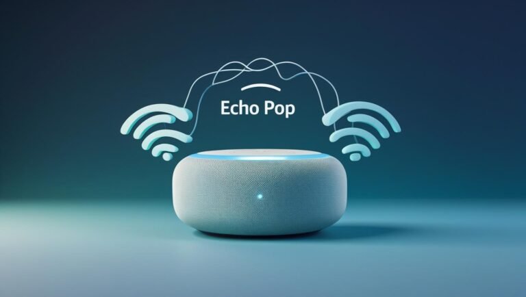 Echo Pop (Última Geração): WiFi Rápido e Configuração Simplificada