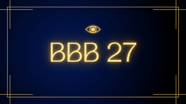 Imagem de destaque do artigo BBB 27 com fundo escuro minimalista e texto dourado